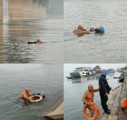 武汉70岁大爷清晨长江冬泳，和同伴5分钟救起五旬溺水男子，当时气温不到5℃